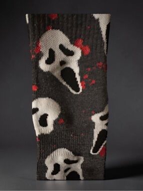 Ghost Face screaming all over socks